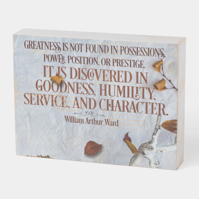 Greatness is Discovered Wooden Box Sign (Angled Horizontal)