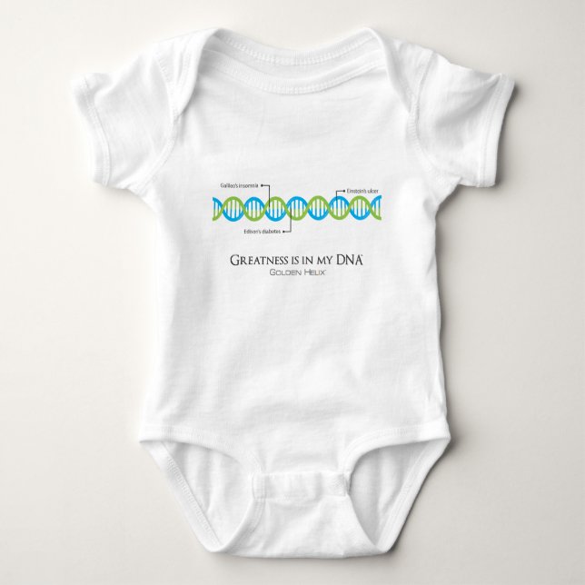 Greatness is in my DNA Baby Bodysuit (Front)