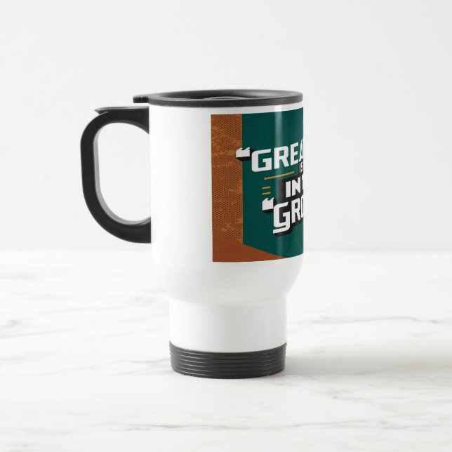 Greatness Is In The Groove travel mug (Left)