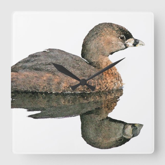 Grebe Bird Wall Clock (Front)