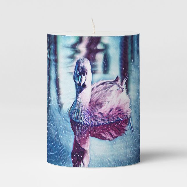 Grebe Pillar Candle (Front)