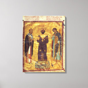 Grec Coisl 79 f.2v Emperor Nicephorus III Botaniat Canvas Print