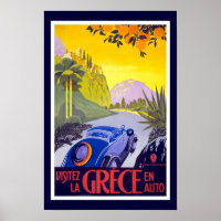 Grece Vintage Travel Poster