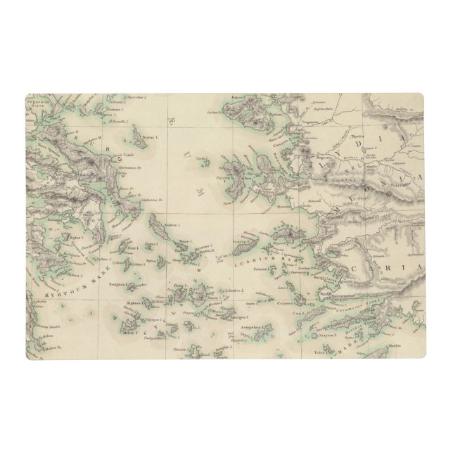 Grecian Archipelago, ancient Placemat (Front)