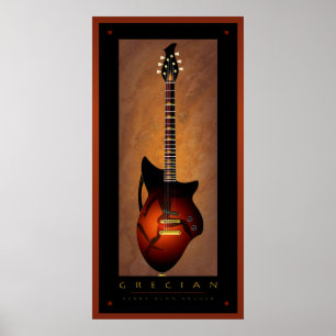 Grecian art guitar poster KAKruger