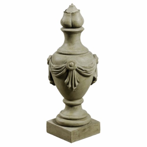 Grecian Stone Finial Urn Sculpture