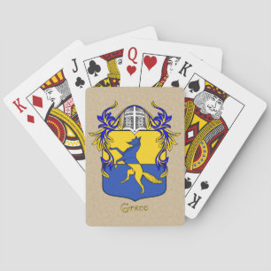 Greco Heraldic Shield and Mantle Poker Cards