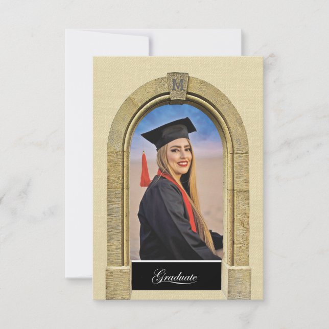 greco-Roman Arch Grad Party Invitation Enclosure (Front)