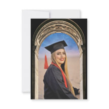 Greco-Roman Arch Graduation Party invite Enclosure