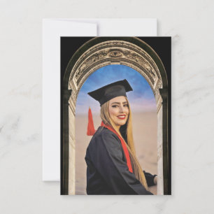 Greco-Roman Arch Graduation Party invite Enclosure