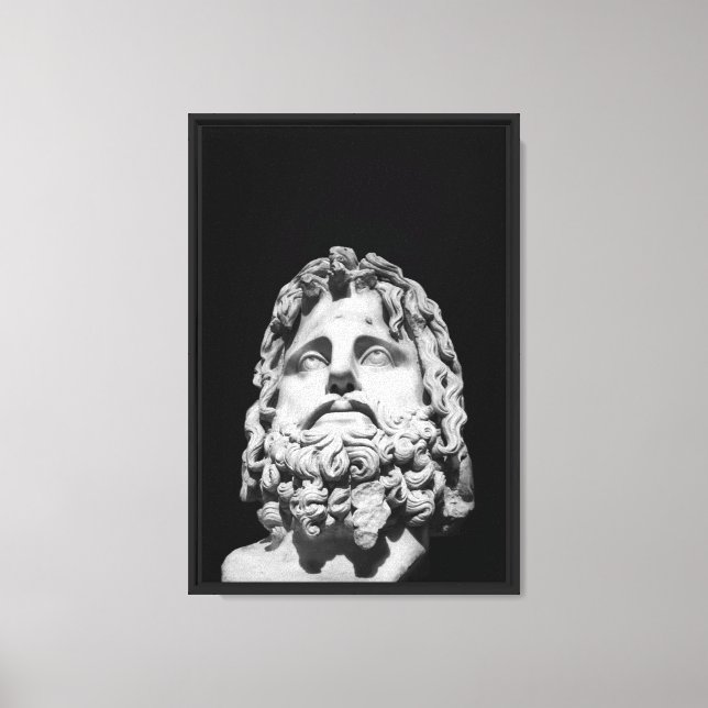 Greco Roman Bust Canvas Print (Front)