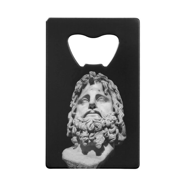 Greco Roman Bust Credit Card Bottle Opener (Front)