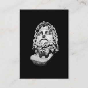 Greco Roman Marble Bust Classical Black and White Business Card
