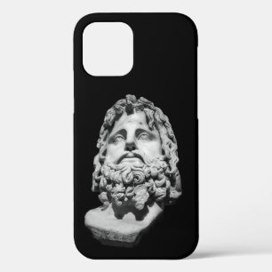 Greco Roman Marble Bust Classical Black and White iPhone 12 Case