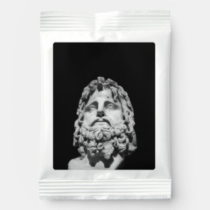 Greco Roman Marble Bust Classical Black and White Hot Chocolate Drink Mix