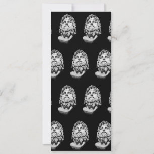 Greco Roman Marble Bust Classical Black and White Invitation