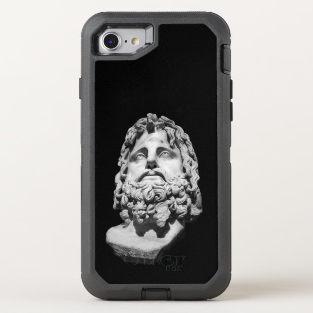 Greco Roman Marble Bust Classical Black and White  Otterbox iPhone Case (Back)