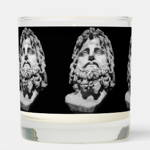 Greco Roman Marble Bust Classical Black and White Scented Candle