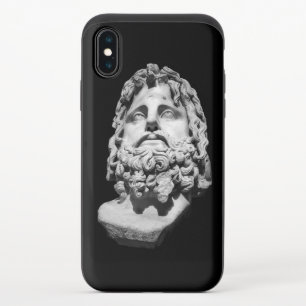 Greco Roman Marble Bust Classical Black and White  iPhone XS Slider Case