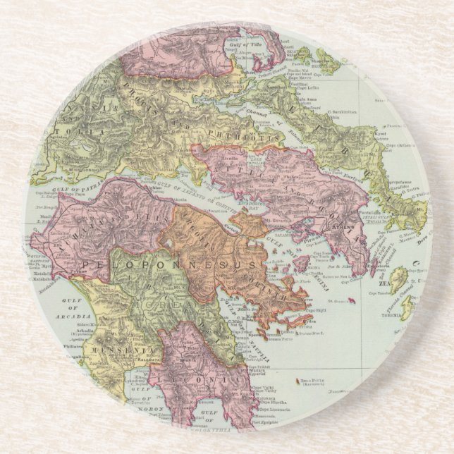 Greece 4 2 drink coaster (Front)