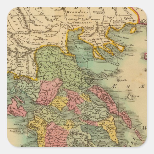 Greece 8 square sticker (Front)