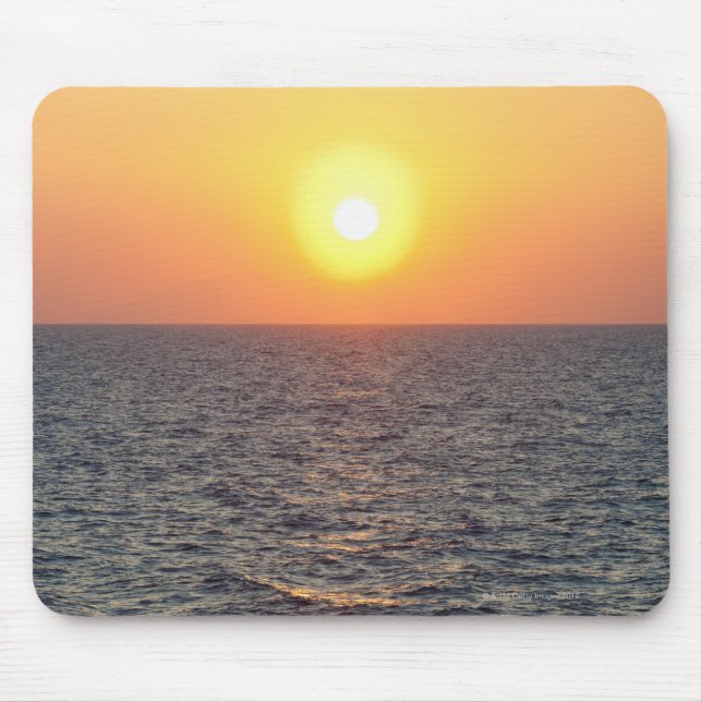 Greece, Aegean Sea horizon at sunset Mouse Pad (Front)