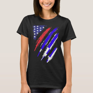 Greece American Grown Flag USA Patriot Heritage Mo T-Shirt