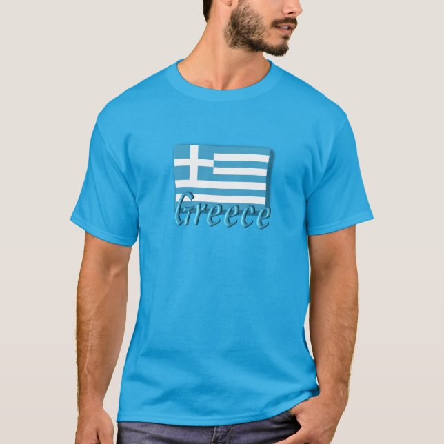 Greece and Greece Flag T-Shirt (Front)
