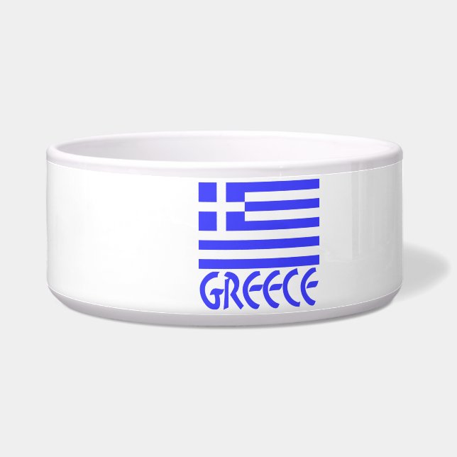 Greece and Greek Flag Bowl (Left)