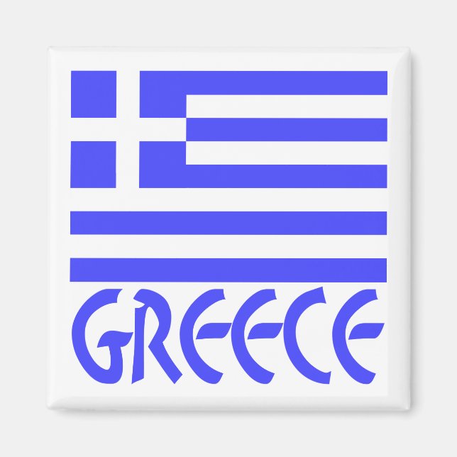 Greece and Greek Flag Magnet (Front)