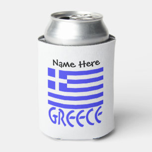Greece and Greek Flag Personalized Can Cooler