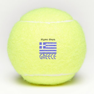 Greece and Greek Flag Personalized Tennis Balls