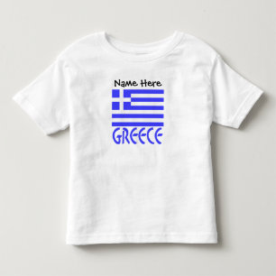 Greece and Greek Flag Personalized Toddler T-shirt