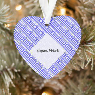 Greece and Greek Flag Tiled with Your Name Ornament
