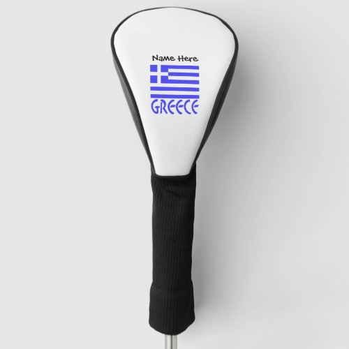 Greece and Greek Flag with Your Name Golf Head Cover
