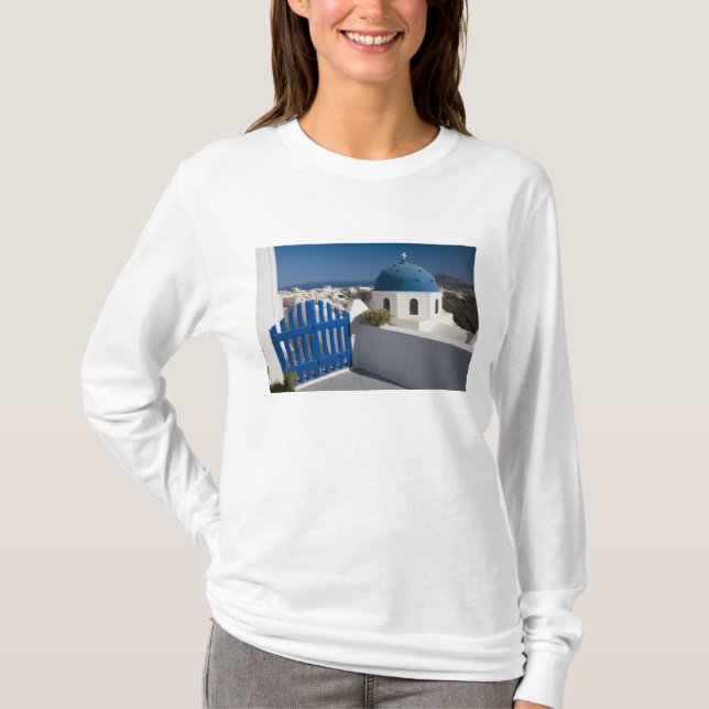 Greece and Greek Island of Santorini from the T-Shirt (Front)