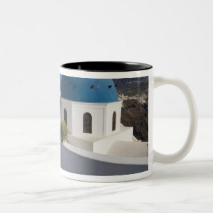 Greece and Greek Island of Santorini from the Two-Tone Coffee Mug