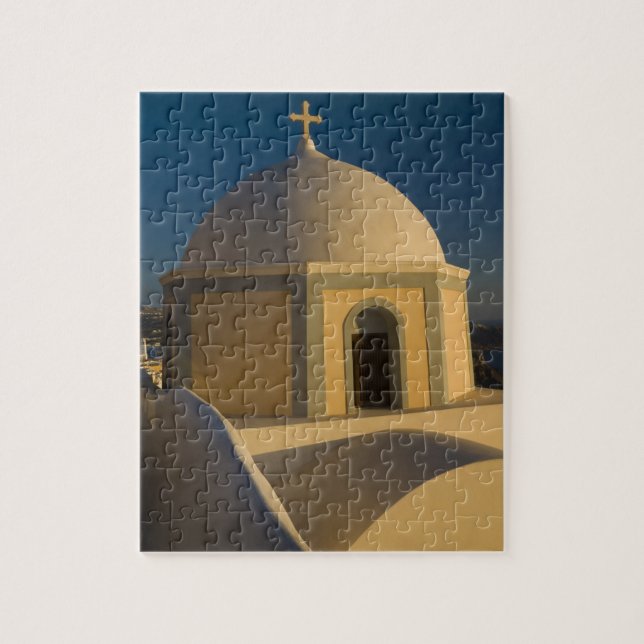 Greece and Greek Island of Santorini town of 2 Jigsaw Puzzle (Vertical)