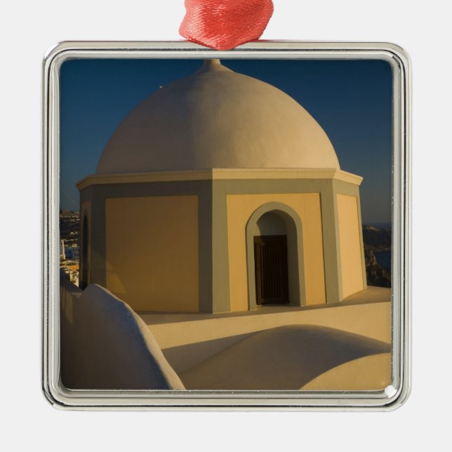 Greece and Greek Island of Santorini town of 2 Metal Ornament (Front)