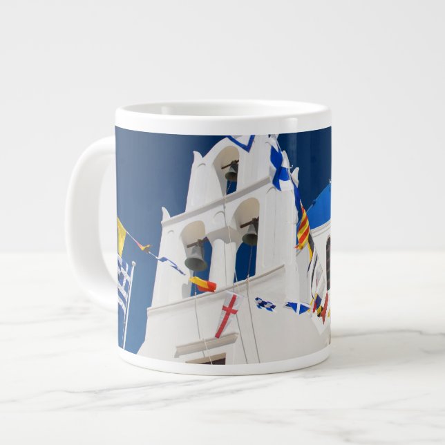 Greece and Greek Island of Santorini town of Oia 4 Giant Coffee Mug (Front Left)