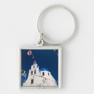 Greece and Greek Island of Santorini town of Oia 4 Keychain