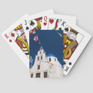 Greece and Greek Island of Santorini town of Oia 4 Poker Cards
