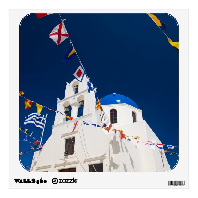 Greece and Greek Island of Santorini town of Oia 4 Wall Decal (Front)