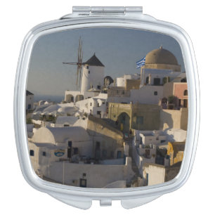 Greece and Greek Island of Santorini town of Oia Compact Mirror
