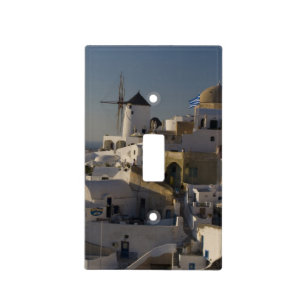 Greece and Greek Island of Santorini town of Oia Light Switch Cover