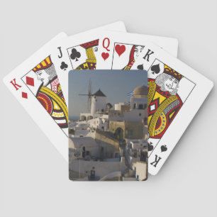 Greece and Greek Island of Santorini town of Oia Poker Cards