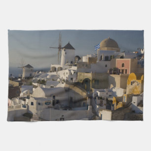 Greece and Greek Island of Santorini town of Oia Towel