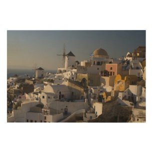 Greece and Greek Island of Santorini town of Oia Wood Wall Decor