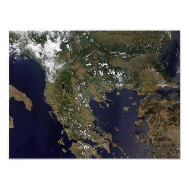 Greece and its surrounding countries photo print (Front)