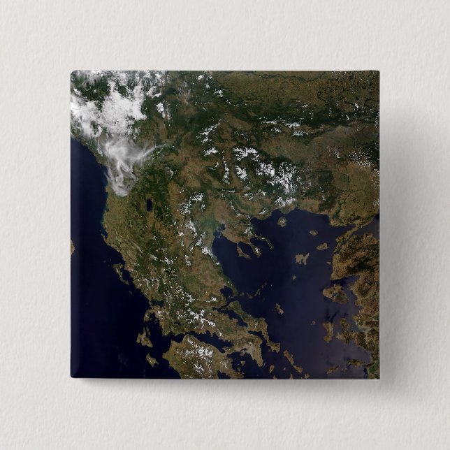 Greece and its surrounding countries pinback button (Front)